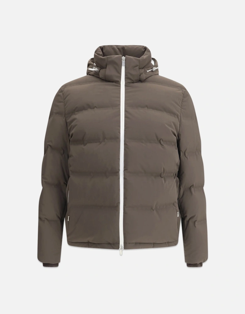 Down Filled Jacket Brown