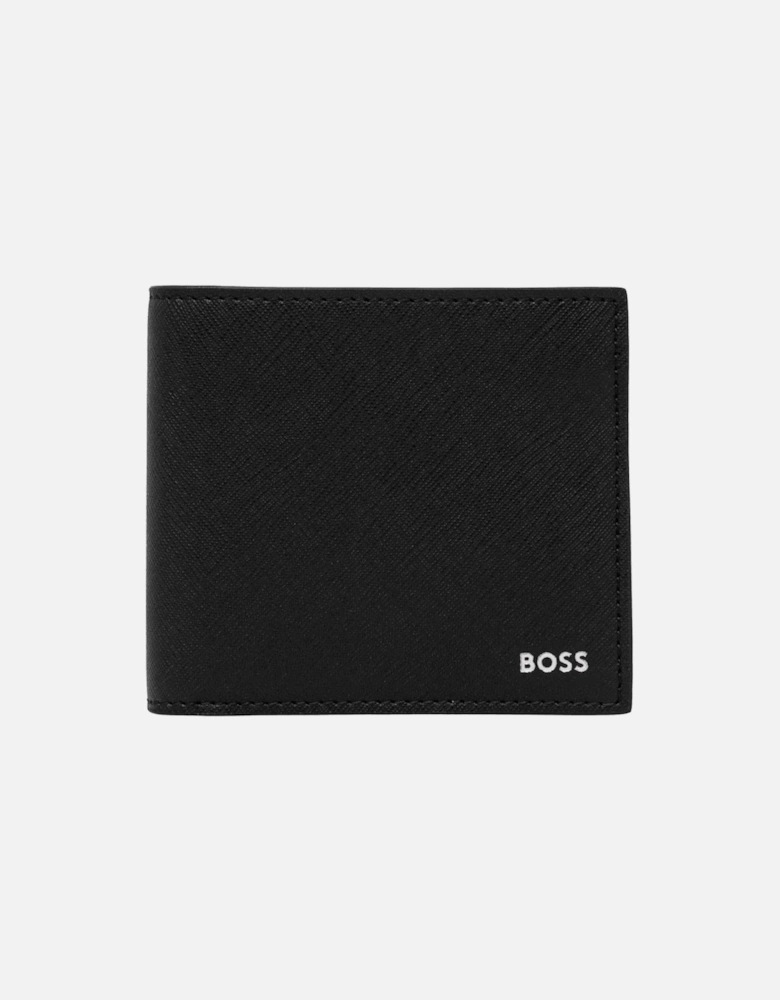 Zair_8CC Leather Black Wallet
