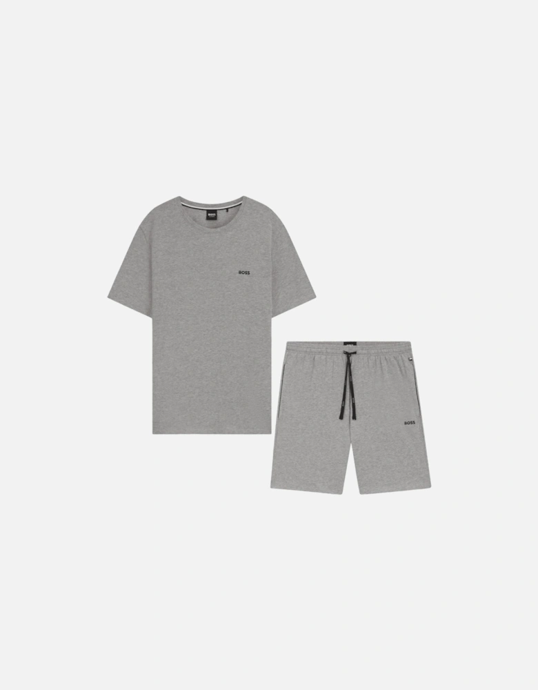 Mix&Match Embroidered Logo Grey Short Set