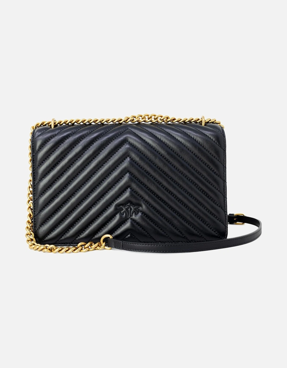Black Shoulder Bag with Clip Fastening Women