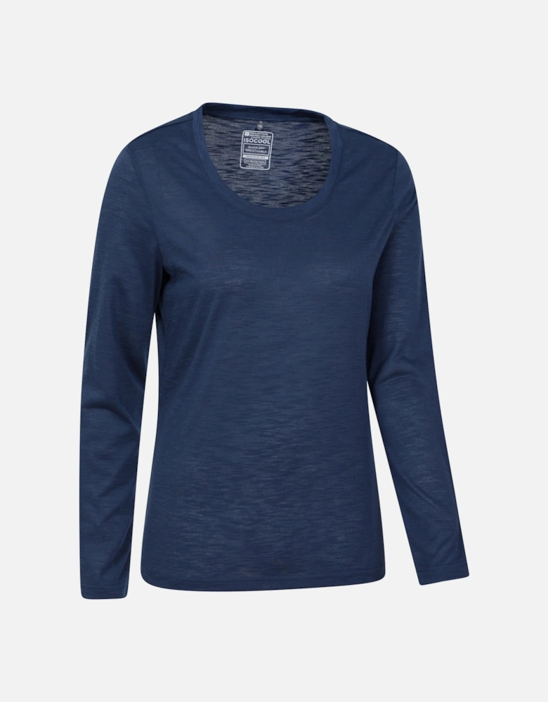 Womens/Ladies Agra Slub Long-Sleeved Top