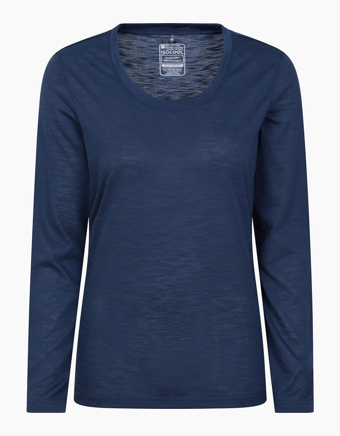 Mountain Warehouse Women's Navy / Agra Slub Long-Sleeved Top - Size: 20