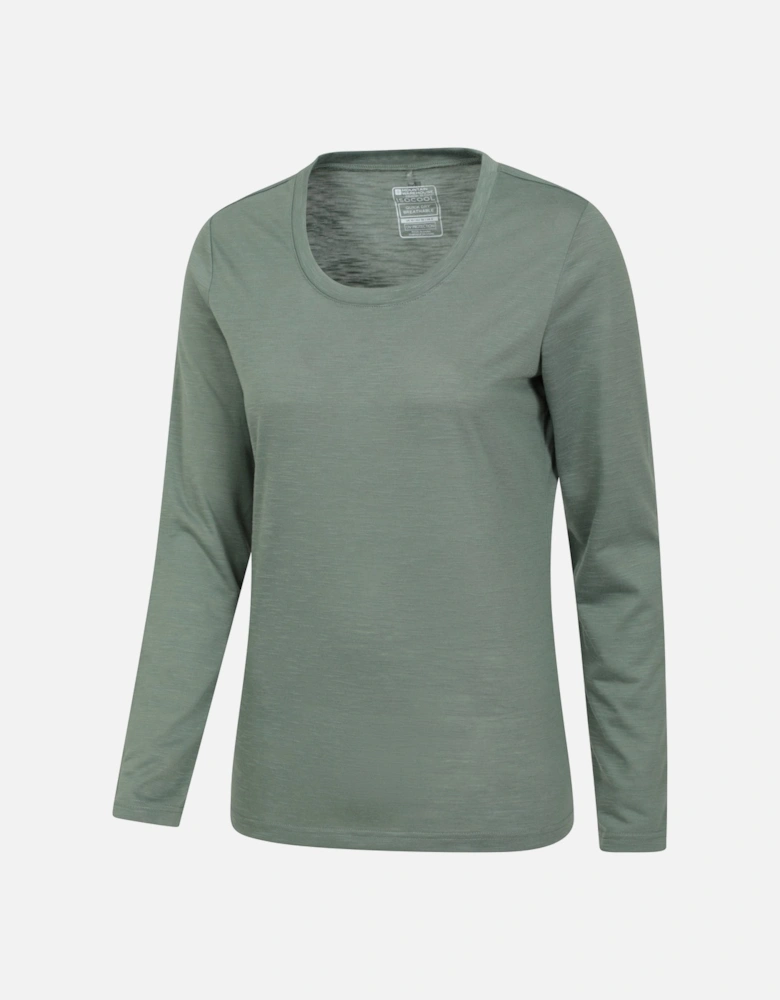 Womens/Ladies Agra Slub Long-Sleeved Top