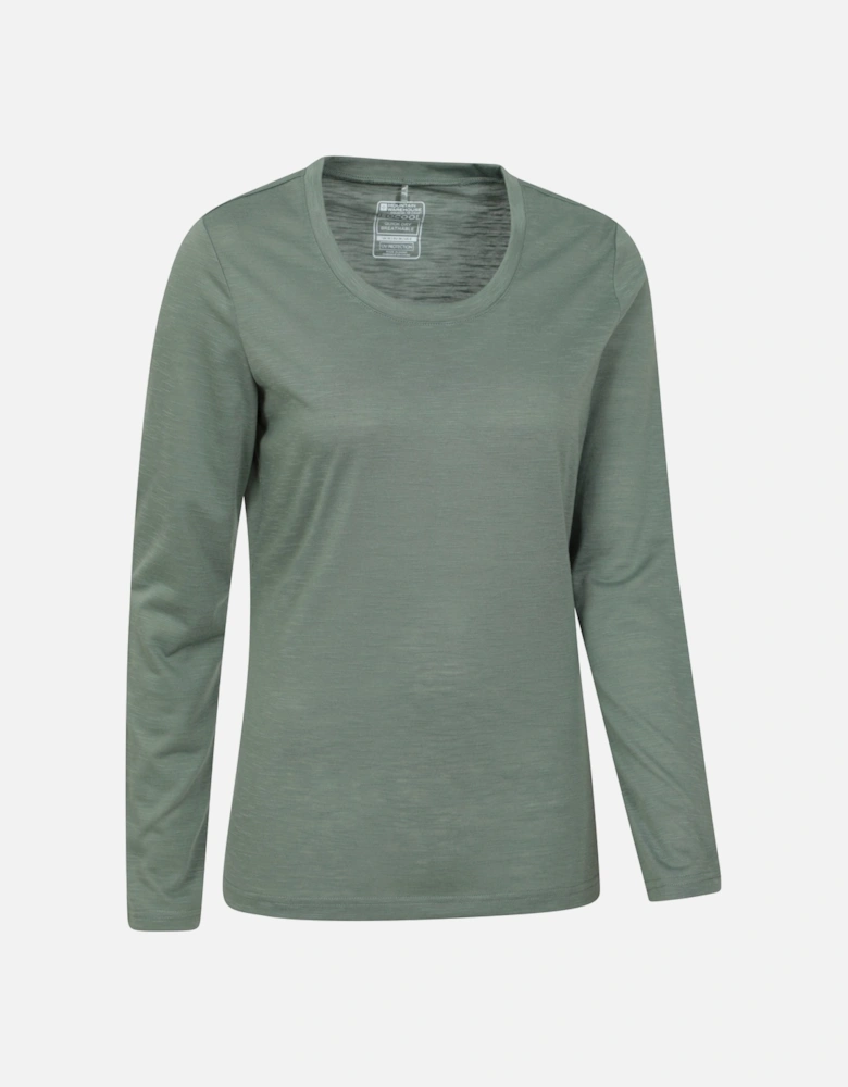 Womens/Ladies Agra Slub Long-Sleeved Top