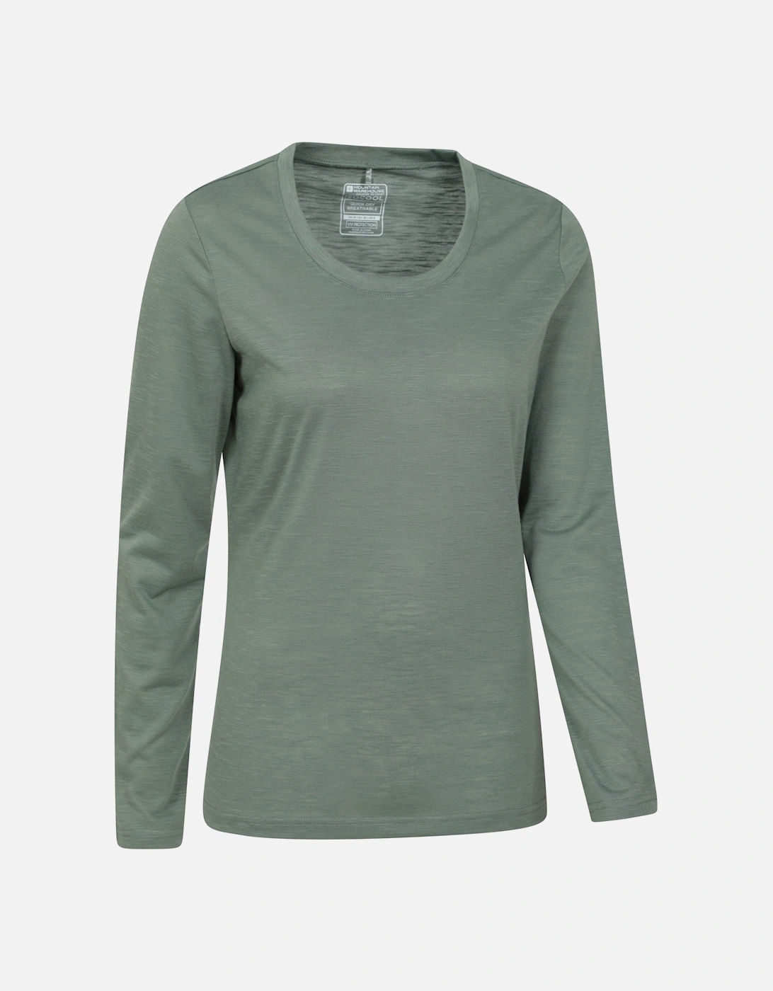 Womens/Ladies Agra Slub Long-Sleeved Top