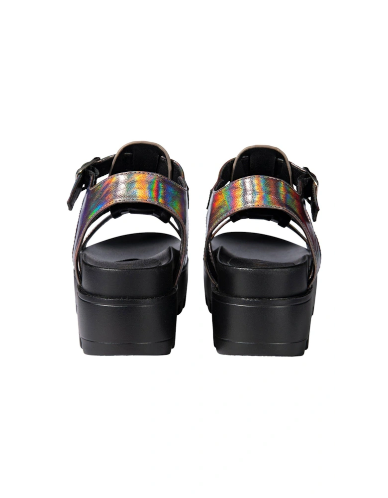 Buxley Flat Sandals - Pewter