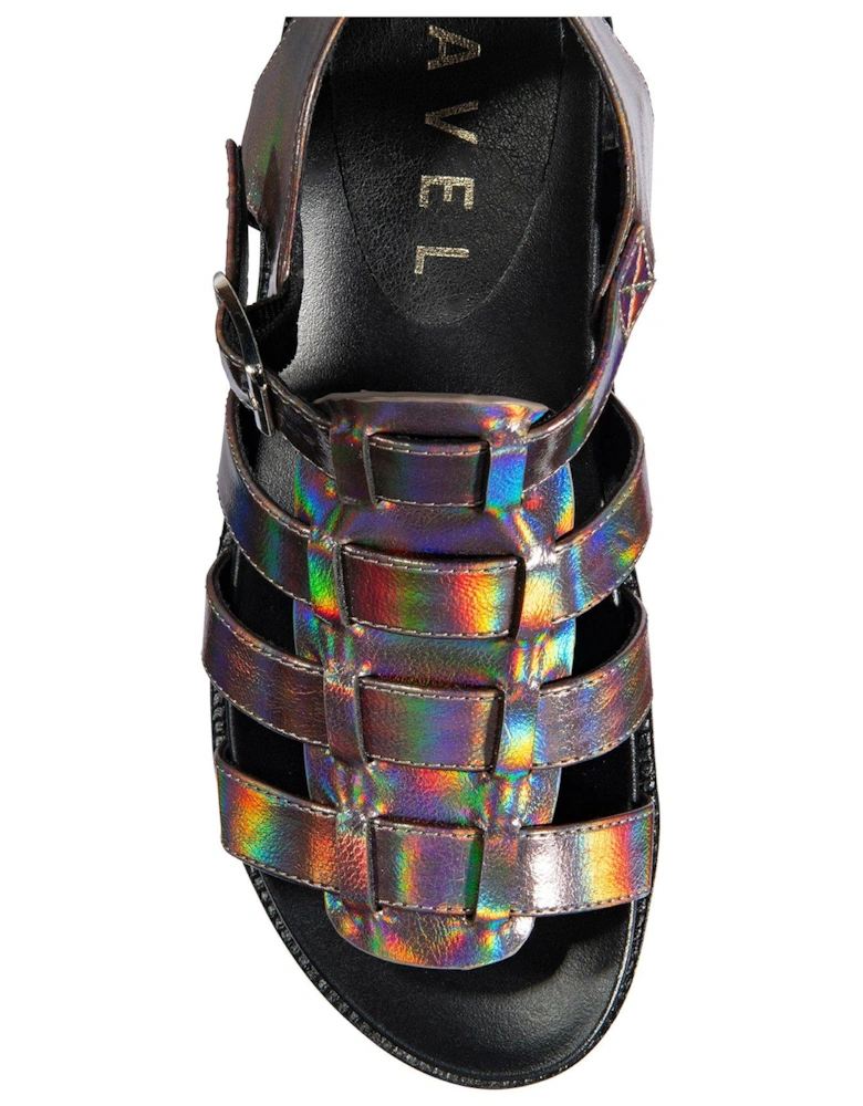 Buxley Flat Sandals - Pewter