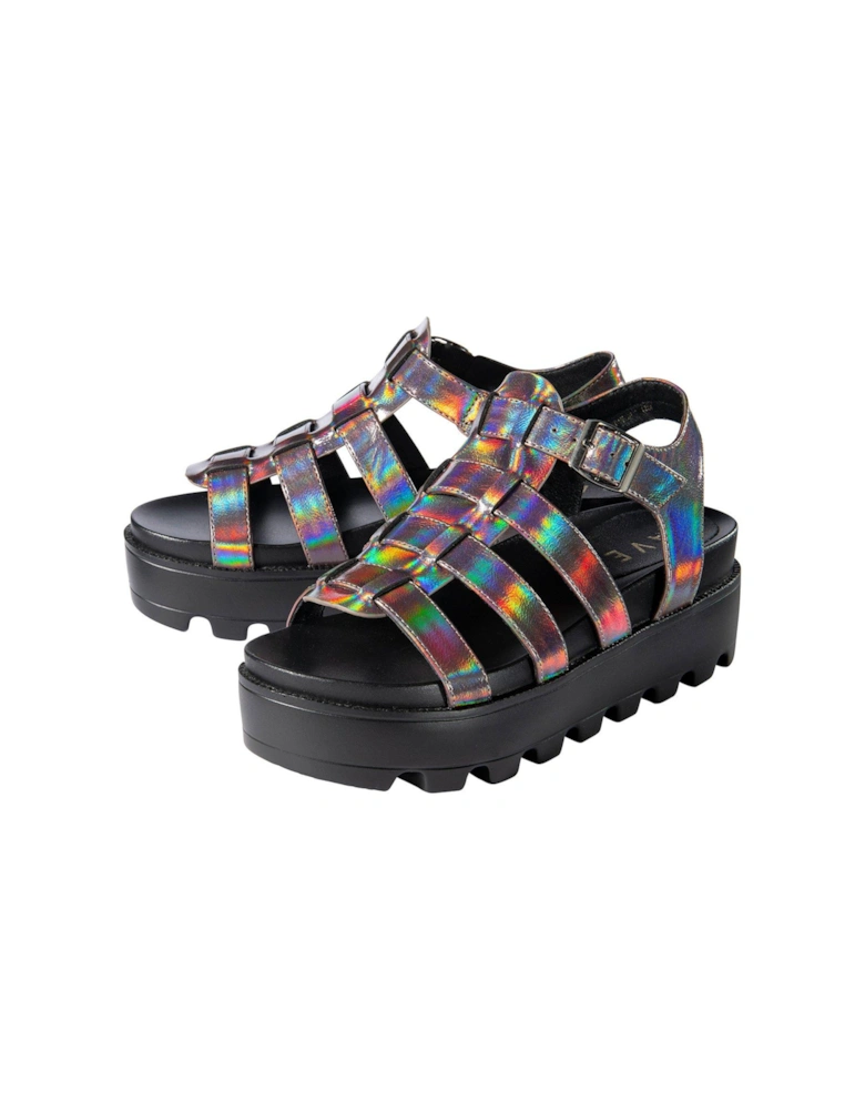 Buxley Flat Sandals - Pewter