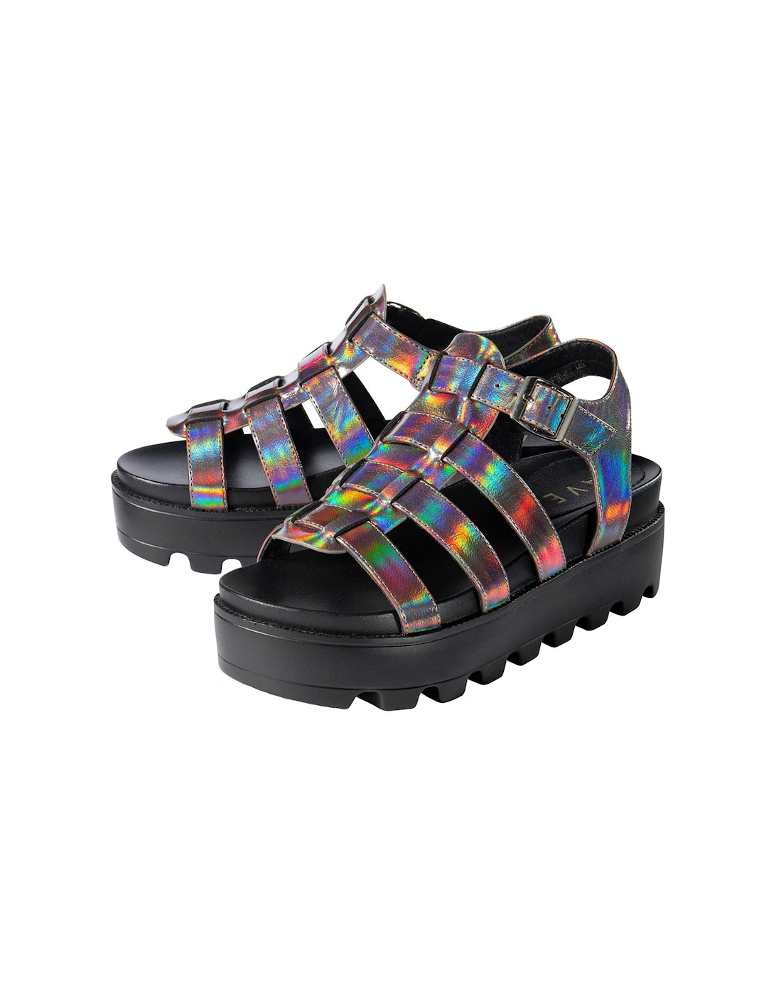 Buxley Flat Sandals - Pewter