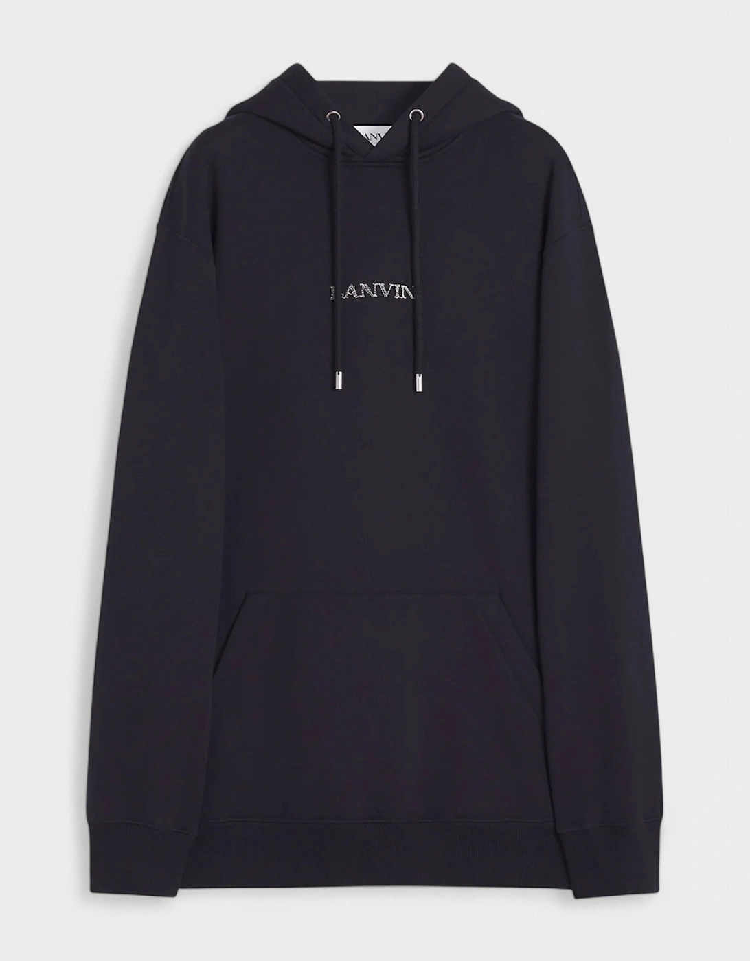 Embroidered Loose Logo Hoodie Black, 5 of 4