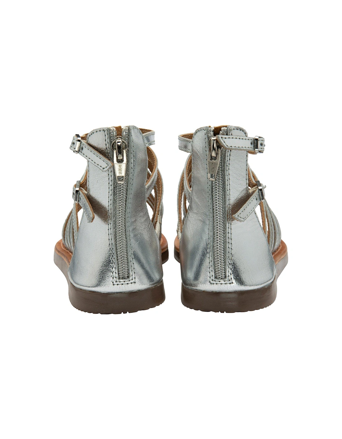 Etton Flat Sandals - Silver Foil