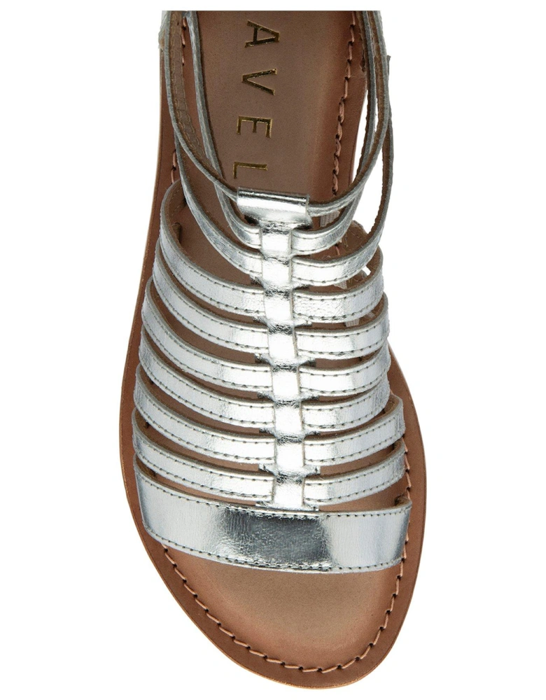 Etton Flat Sandals - Silver Foil