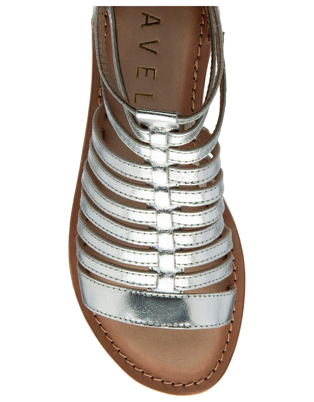 Etton Flat Sandals - Silver Foil