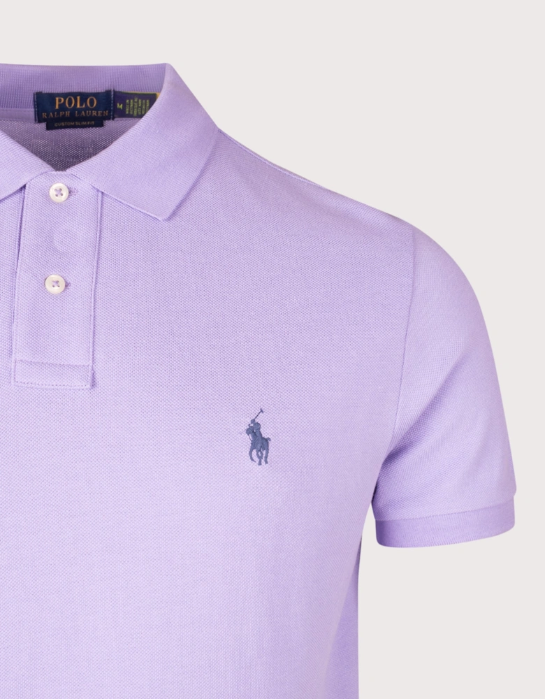 Custom Slim Fit Mesh Polo Shirt