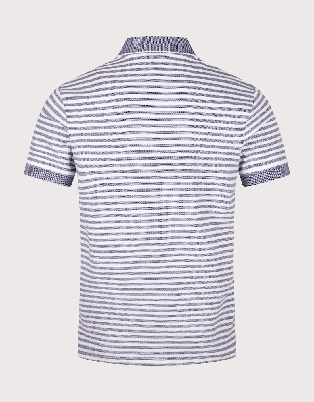Custom Slim Fit Striped Mesh Polo Shirt