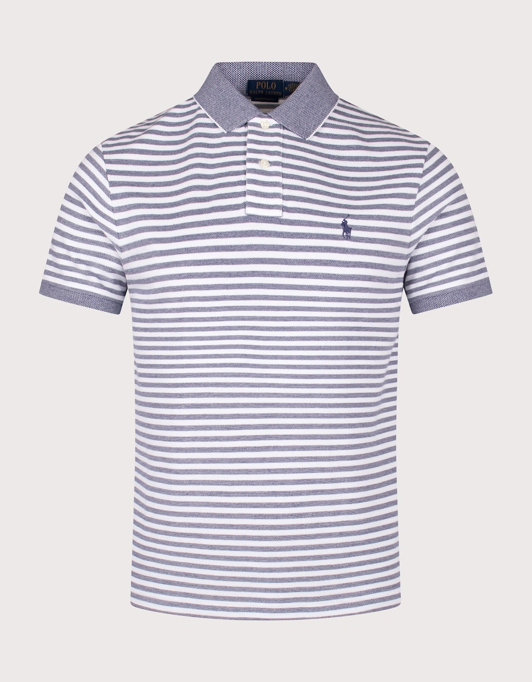Custom Slim Fit Striped Mesh Polo Shirt, 4 of 3