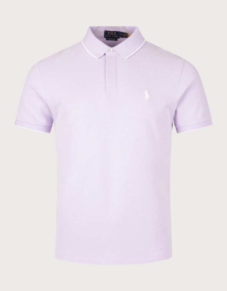 Custom Slim Fit Stretch Oxford Mesh Polo Shirt