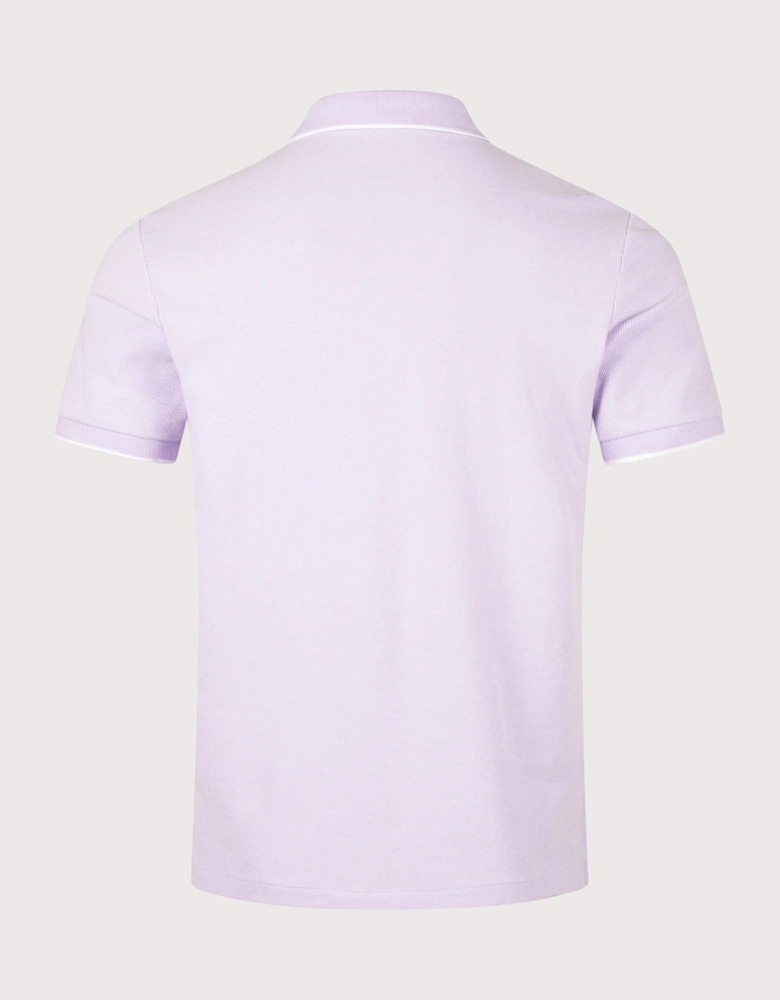 Custom Slim Fit Stretch Oxford Mesh Polo Shirt