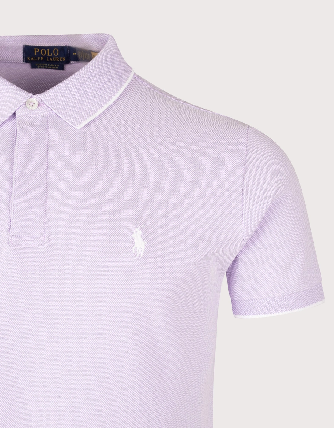 Custom Slim Fit Stretch Oxford Mesh Polo Shirt