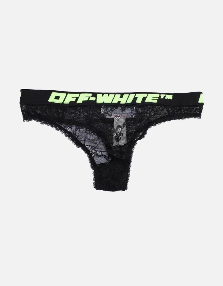 Logo Band Lace Thong