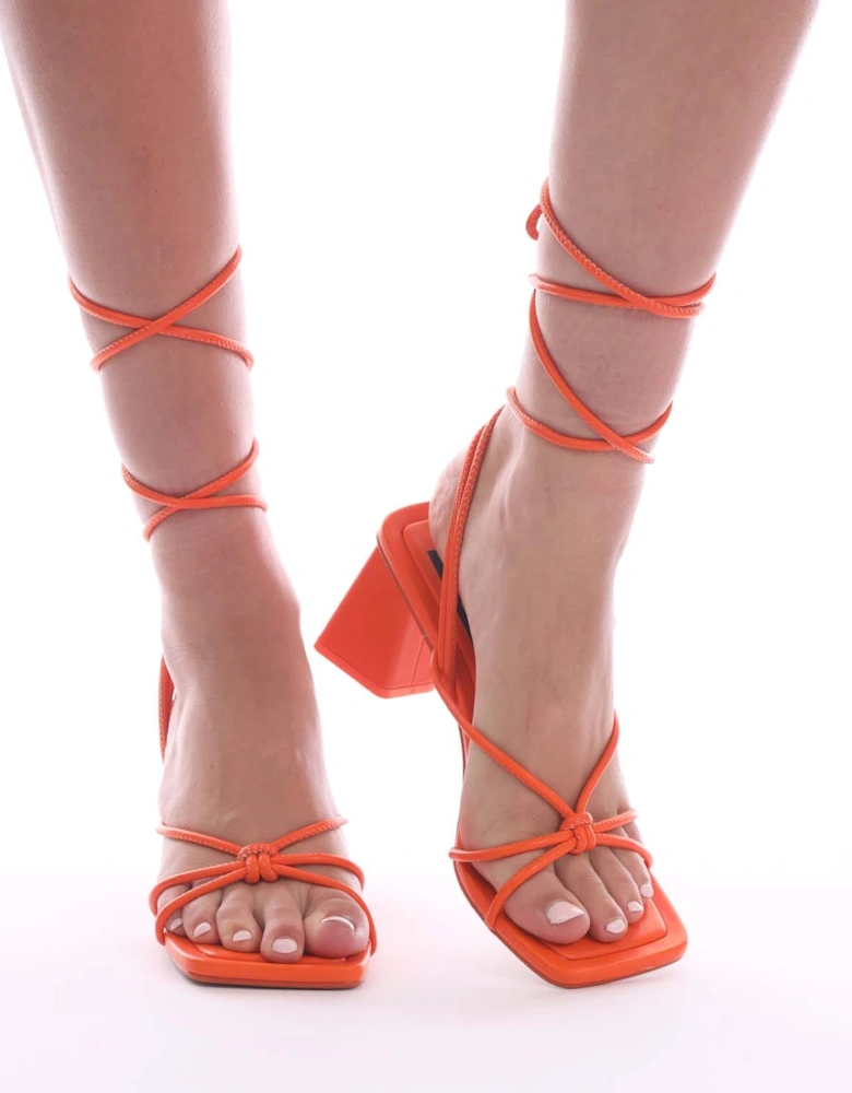 Mid High Strappy Heeled Sandals