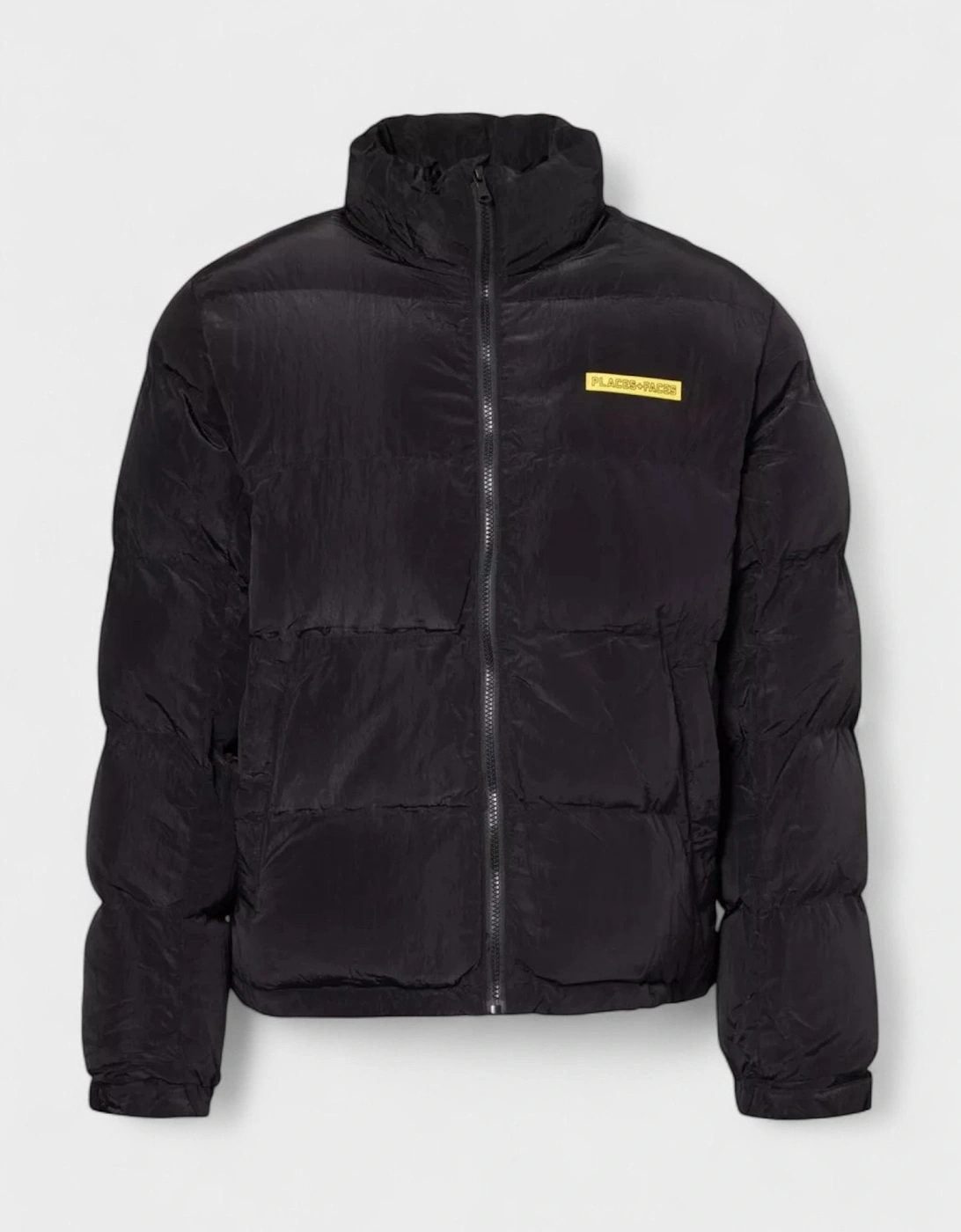 HIgh Neck Woven Blend Down Puffer Black, 7 of 6