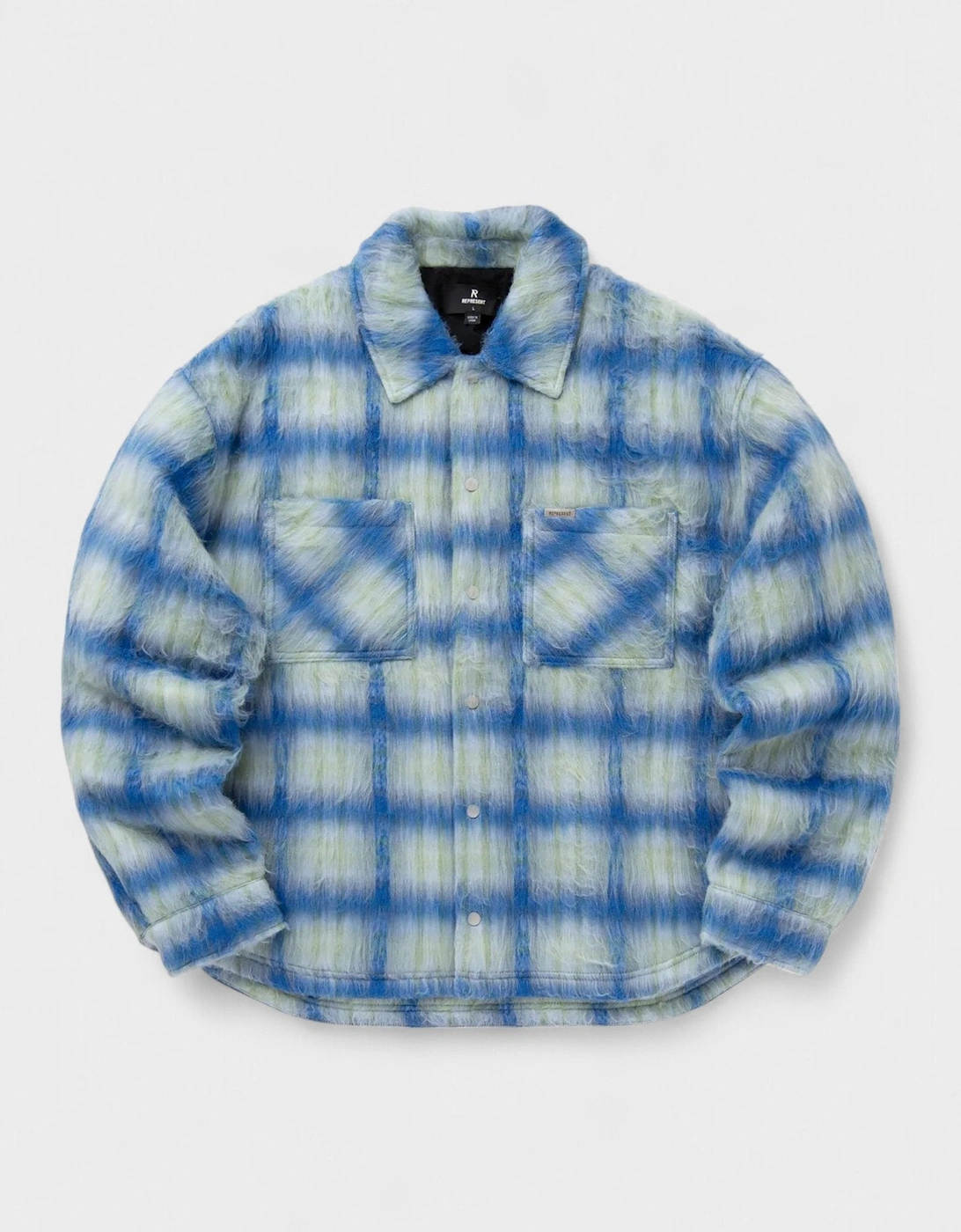 Textured Wool Overshirt Electric Blue, 6 of 5