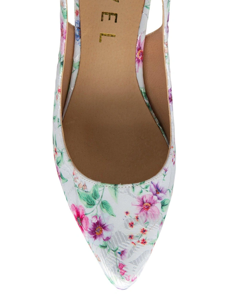 Kavan Heeled Shoes - White Floral