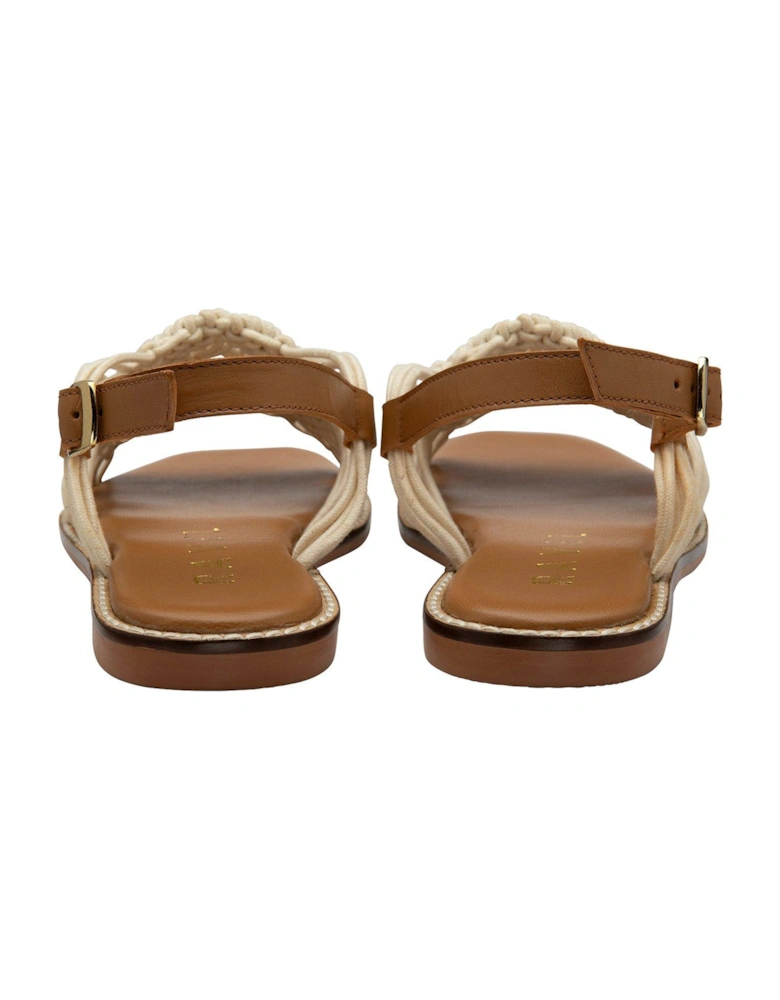 Elrig Flat Sandals - Cream