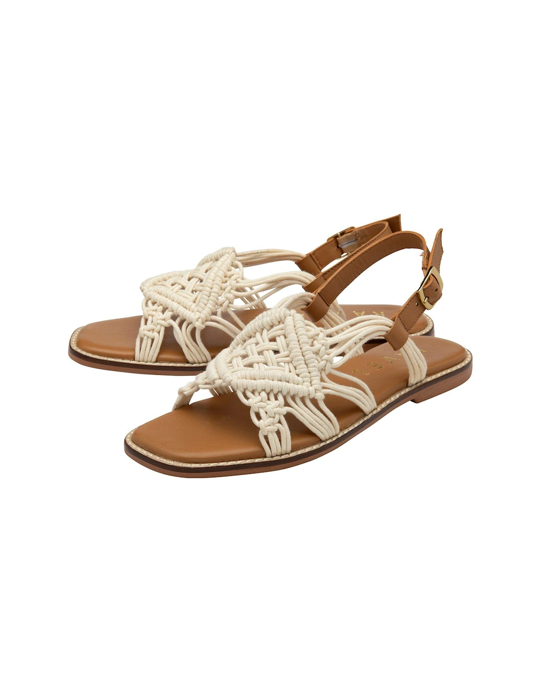 Elrig Flat Sandals - Cream