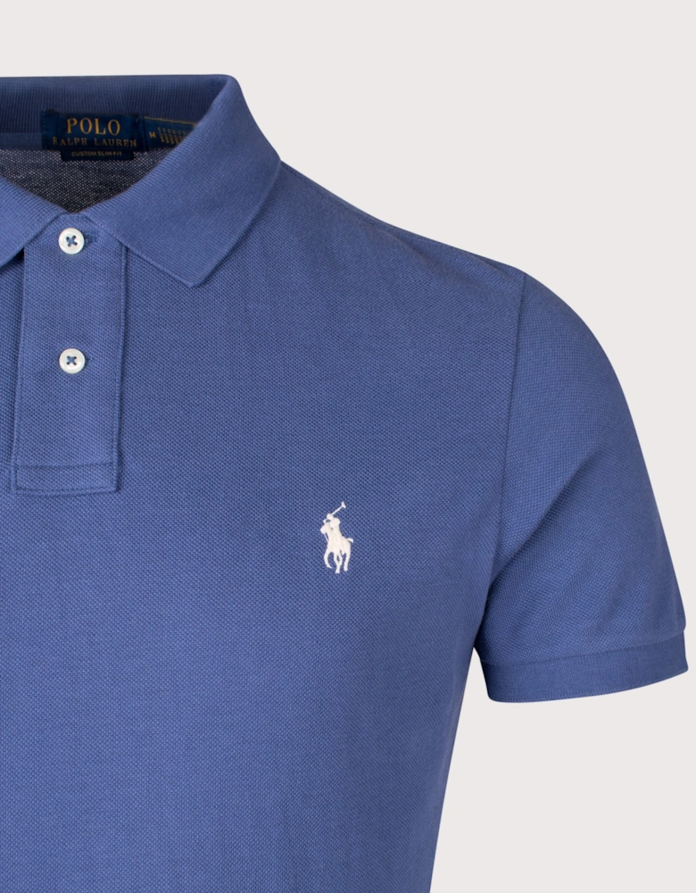 Custom Slim Fit Mesh Polo Shirt