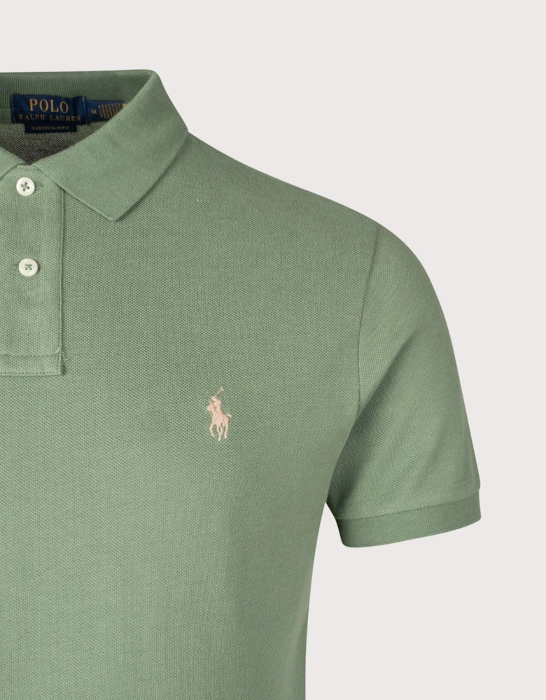 Custom Slim Fit Mesh Polo Shirt