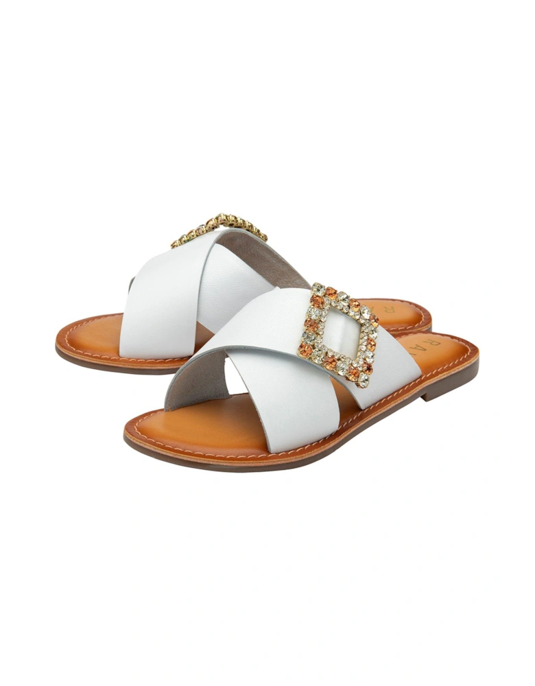 Polmont Ii Flat Sandals - White