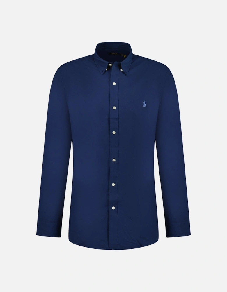 Slim Fit Stretch Oxford Shirt Navy