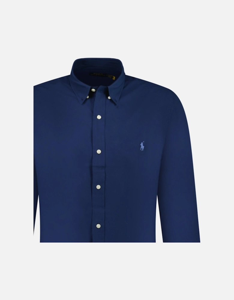 Slim Fit Stretch Oxford Shirt Navy