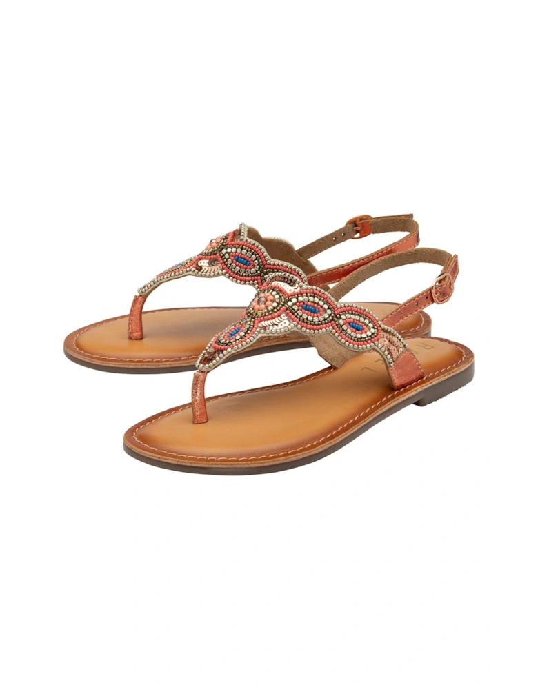 Batlow Flat Sandals - Copper Foil
