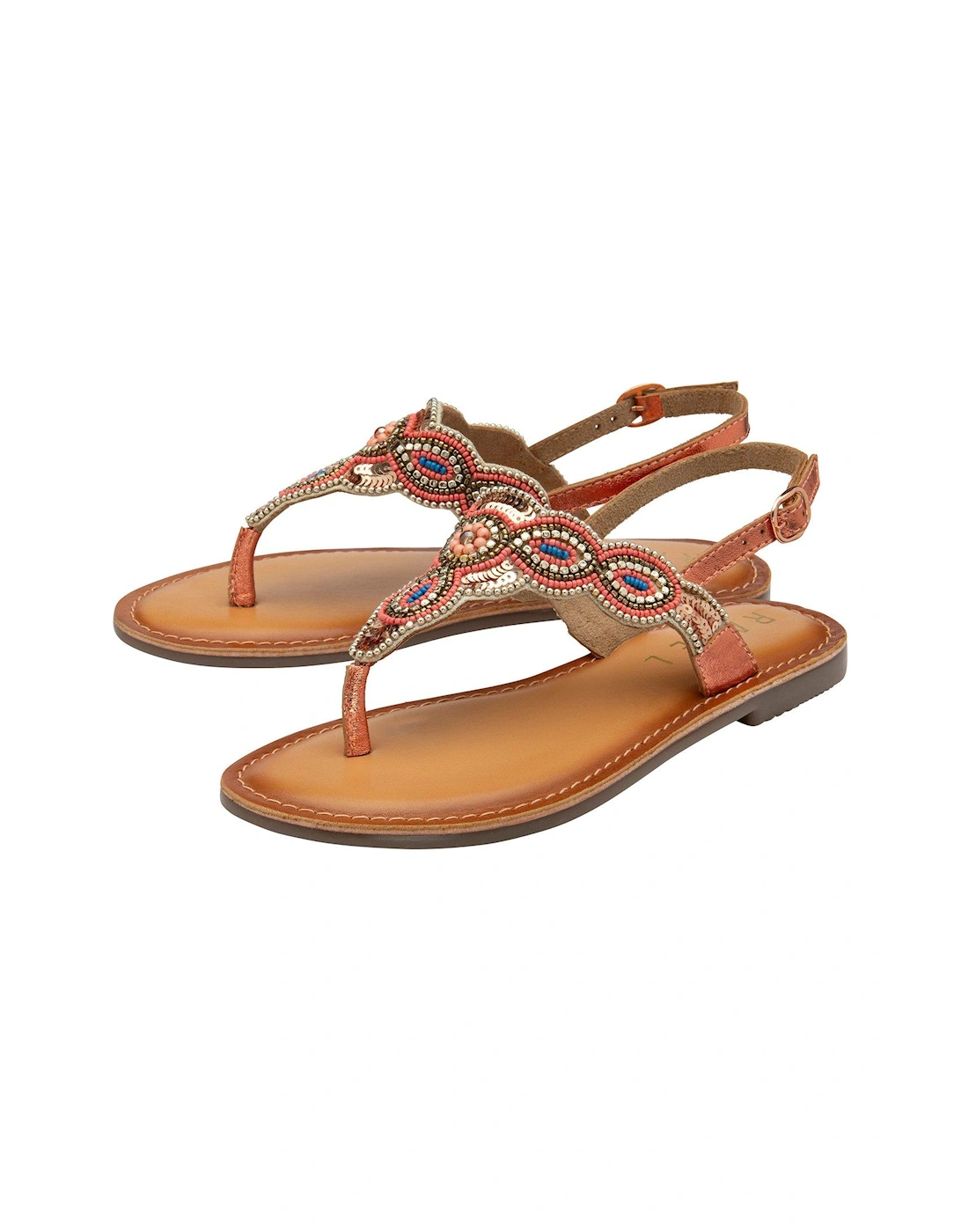 Batlow Flat Sandals - Copper Foil