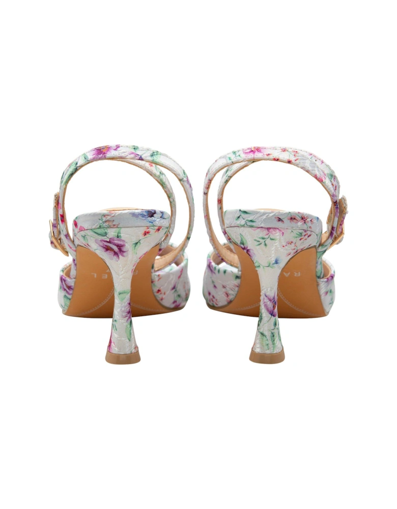 Holms Heeled Sandals - White Floral