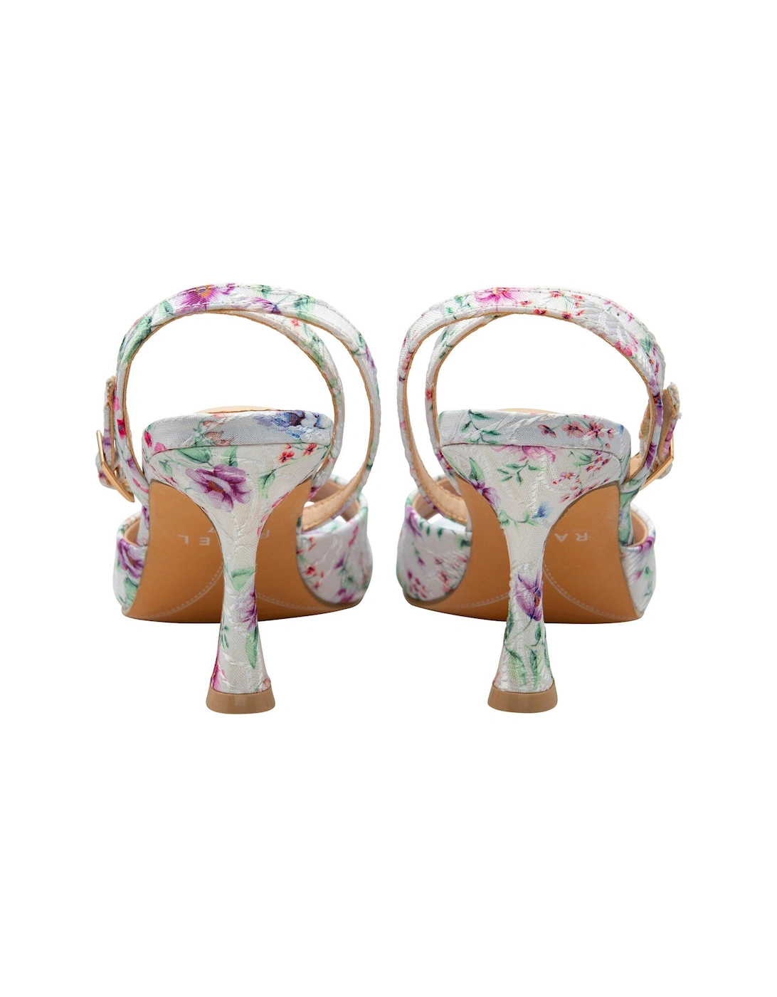 Holms Heeled Sandals - White Floral
