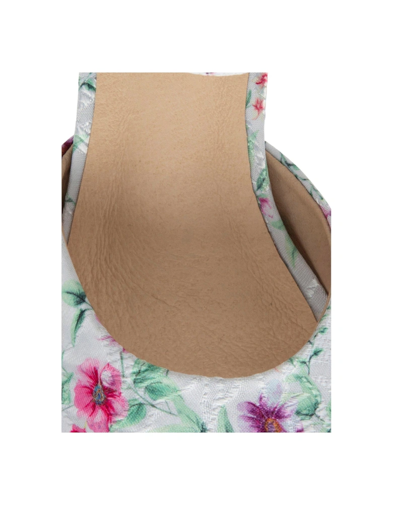 Holms Heeled Sandals - White Floral