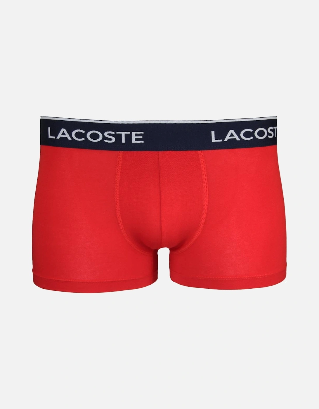 3-Pack Stretch Cotton Boxer Trunks, Navy, Red ,Blue