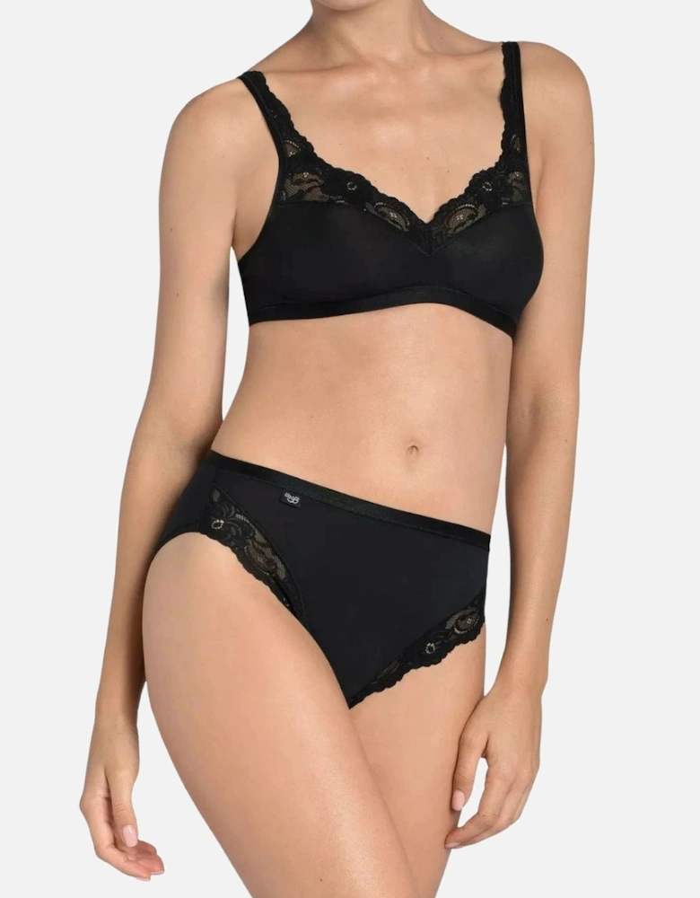 Romance Supima Cotton Tai Brief, Black