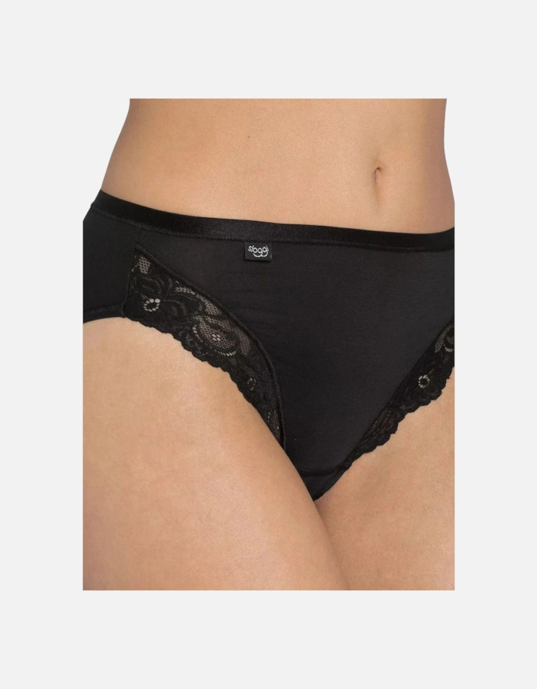 Romance Supima Cotton Tai Brief, Black