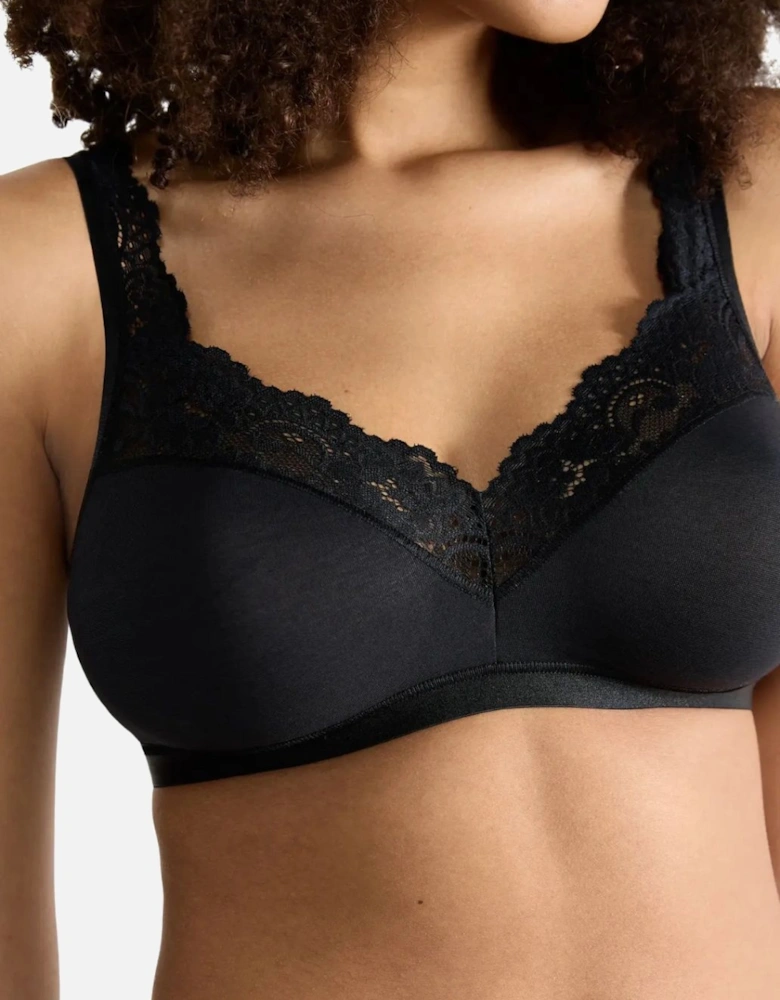 Romance Supima Cotton Bra, Black