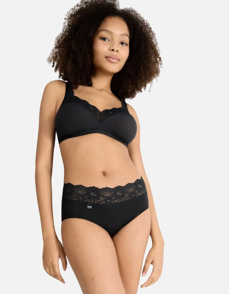 Romance Supima Cotton Bra, Black