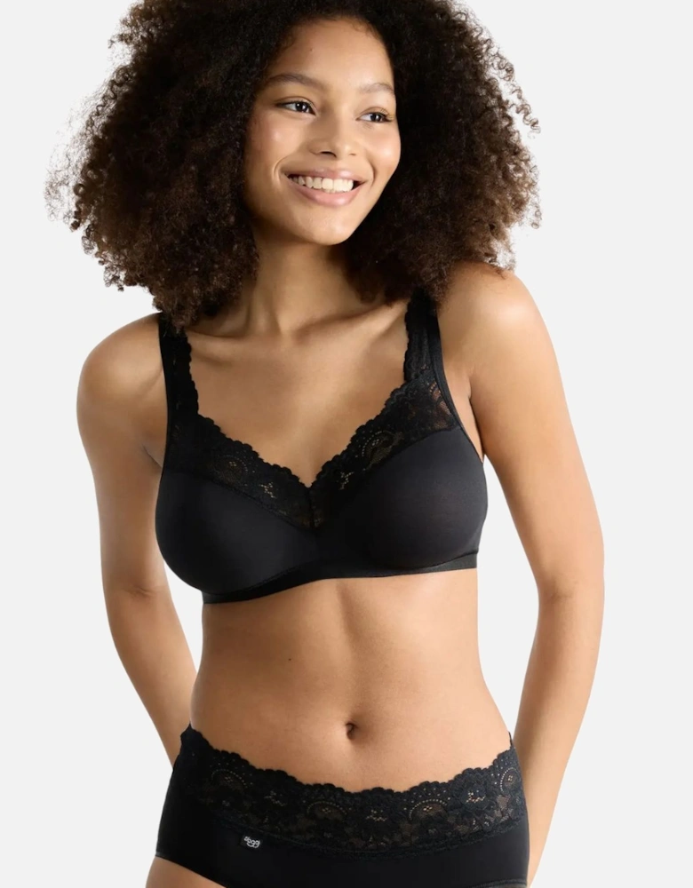 Romance Supima Cotton Bra, Black