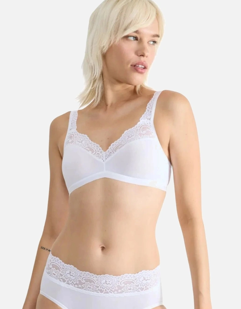Romance Supima Cotton Bra, White