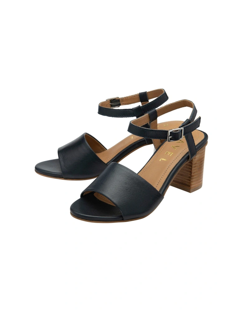 Henty Heeled Sandals - Navy Leather