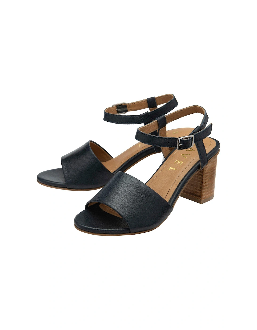 Henty Heeled Sandals - Navy Leather