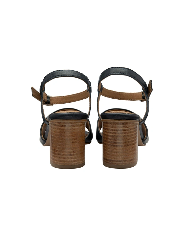 Henty Heeled Sandals - Navy Leather